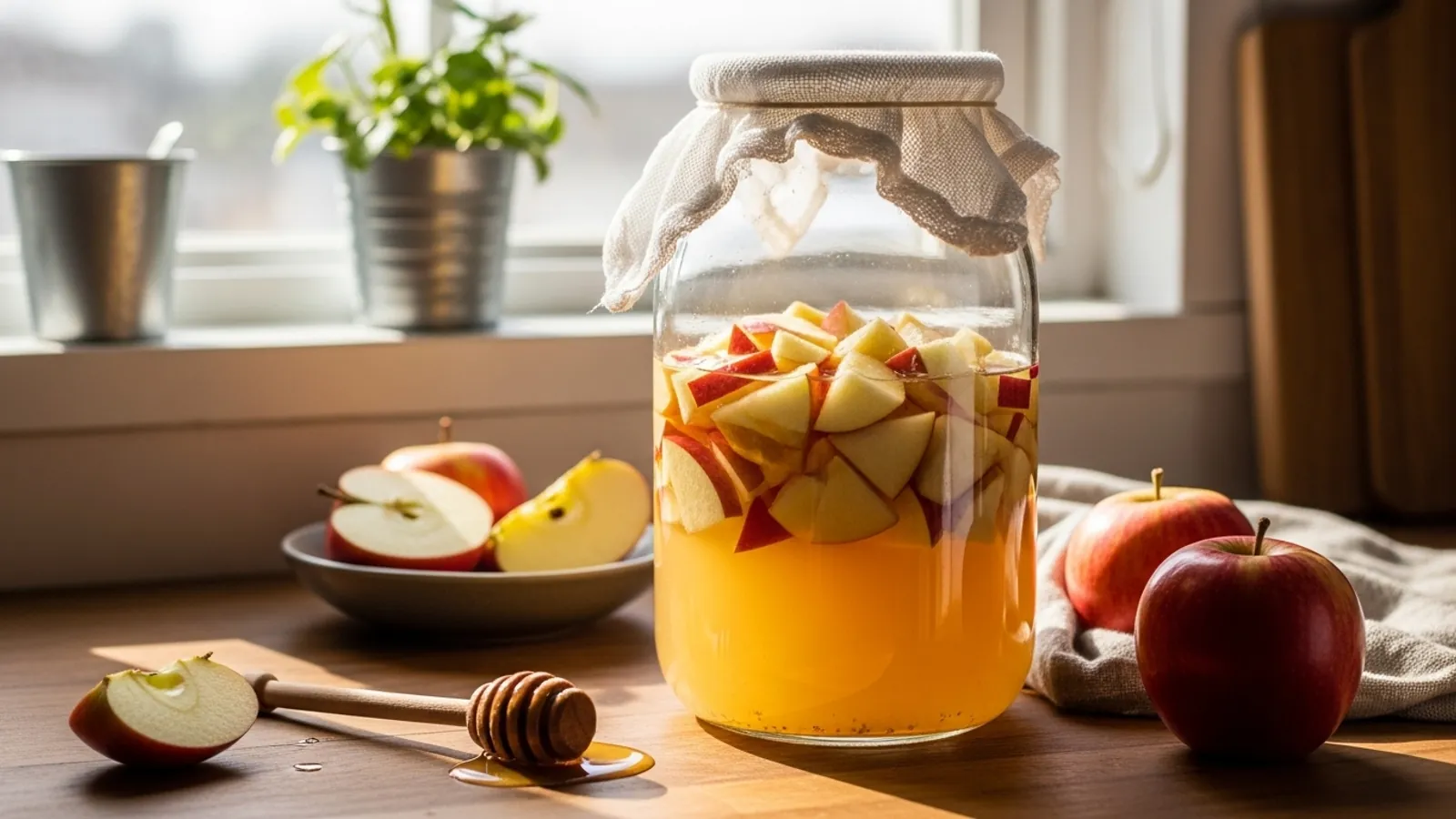 طرز تهیه سرکه سیب