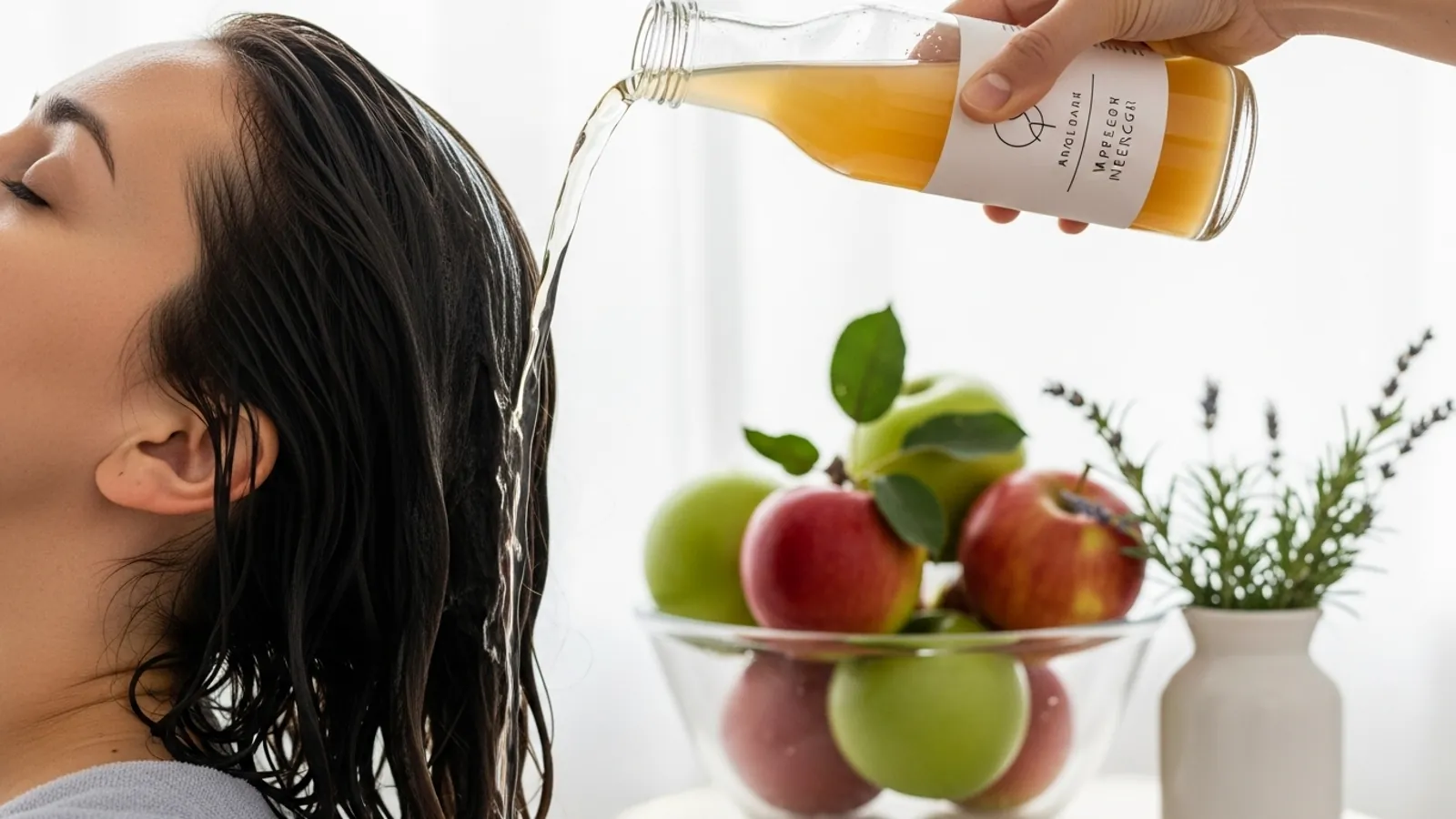 خواص سرکه سیب برای شوره سر