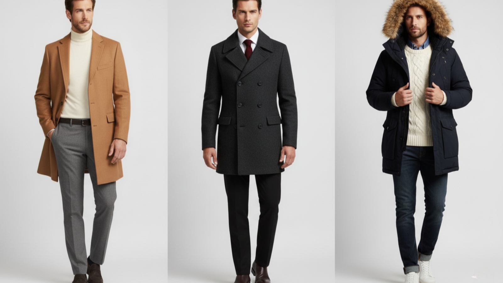 استایل کلاسیک مردانه با پالتو