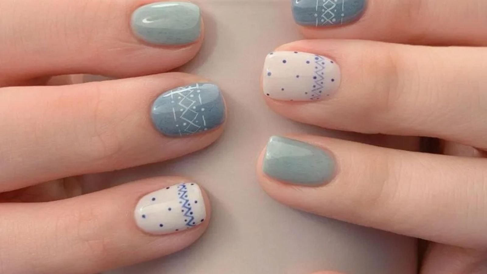 طرح ناخن ساده و زمستانی