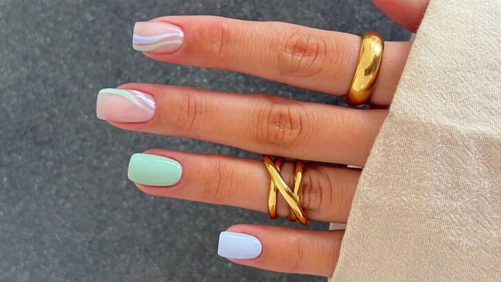 طرح ناخن شیک و باکلاس کوتاه