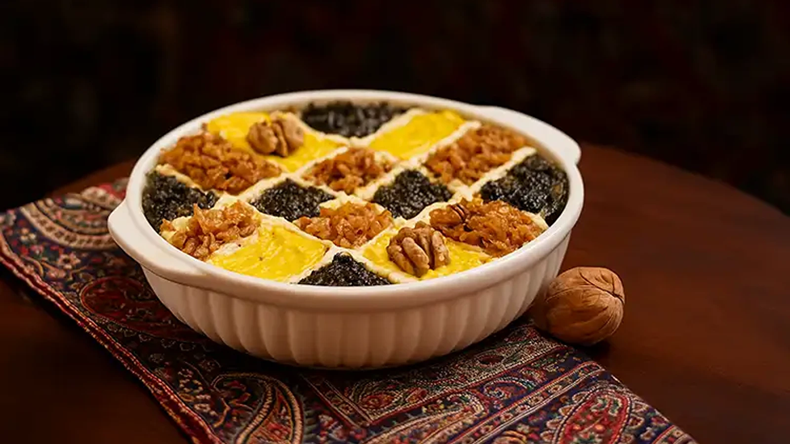 تفت سیر و نعنا؛ ترکیب با کشک