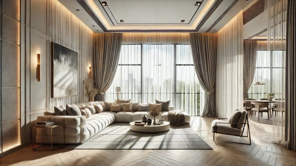 مدل پرده پذیرایی ساده و شیک