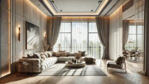 مدل پرده پذیرایی ساده و شیک