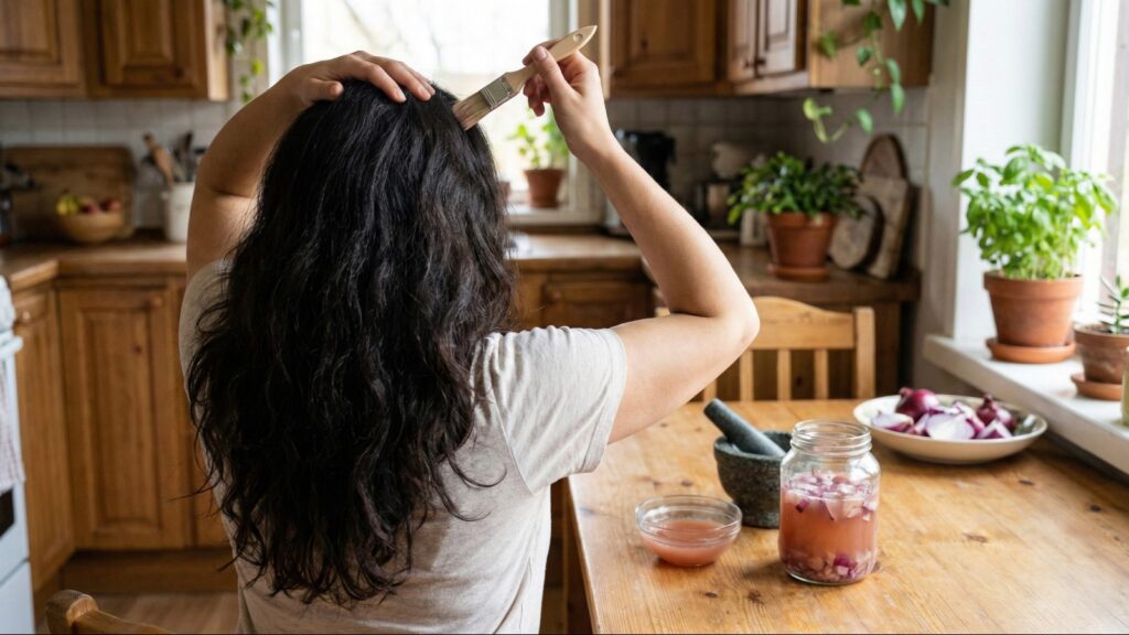 معجزه آب پیاز برای مو