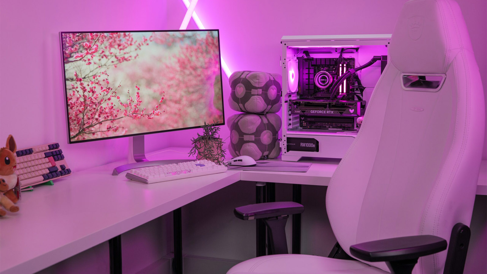 ایده اتاق گیمینگ صورتی