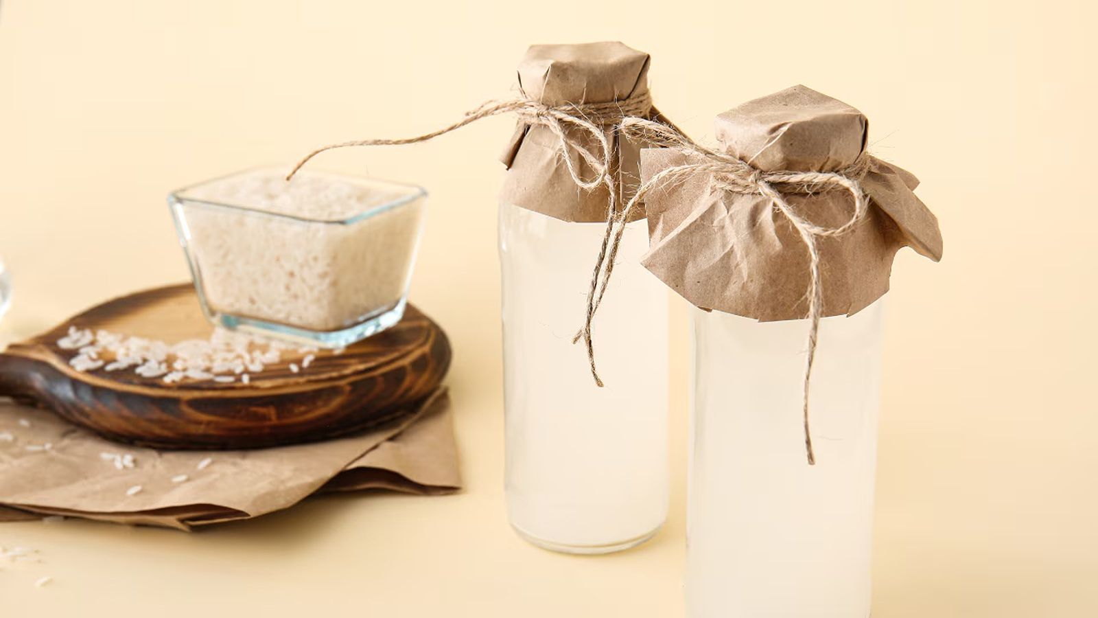 آب برنج برای چاقی صورت 