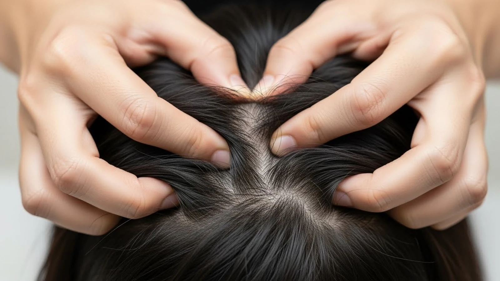 ماساژ کف سر برای رشد مو