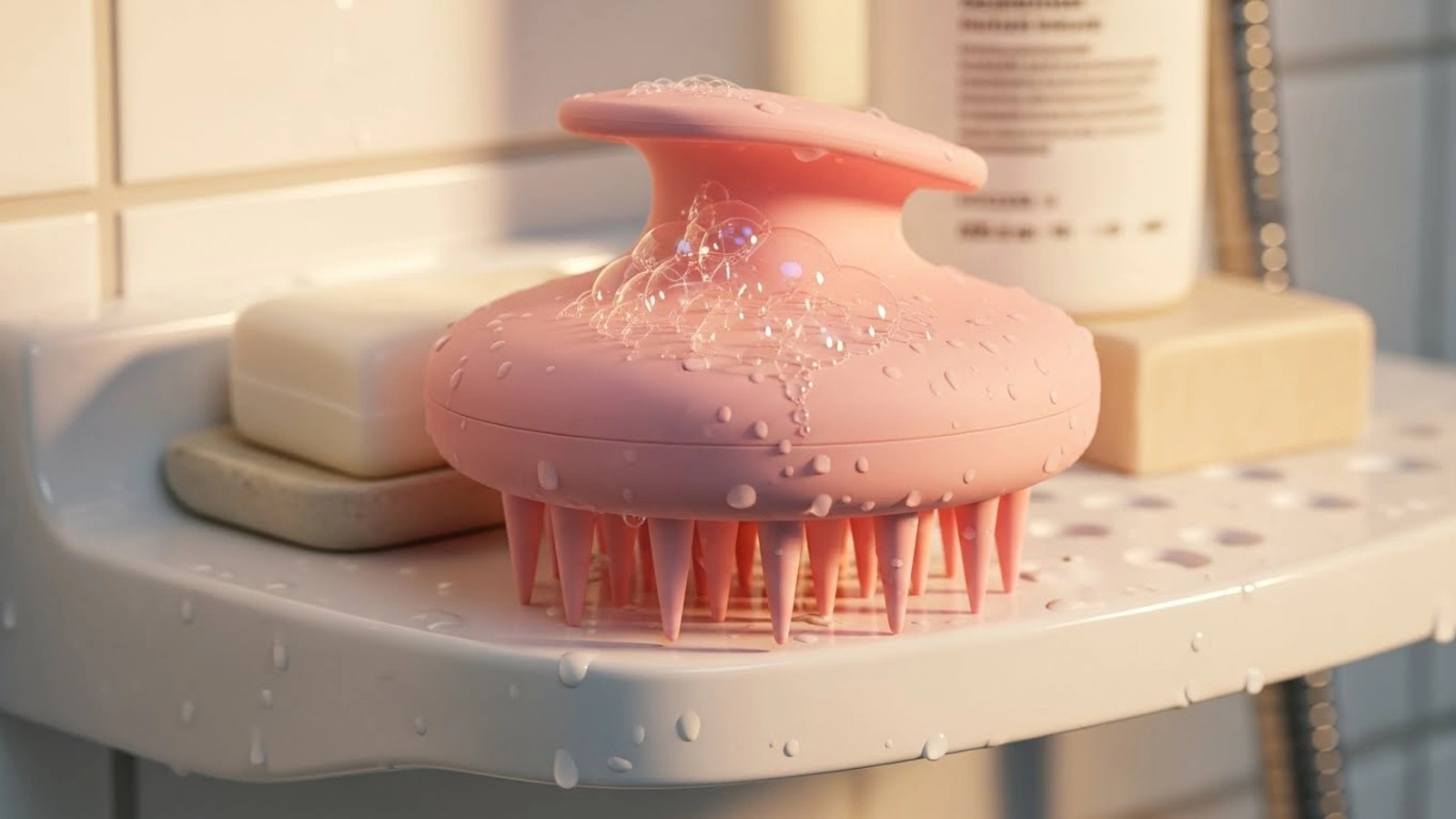 ماساژ کف سر برای رشد مو