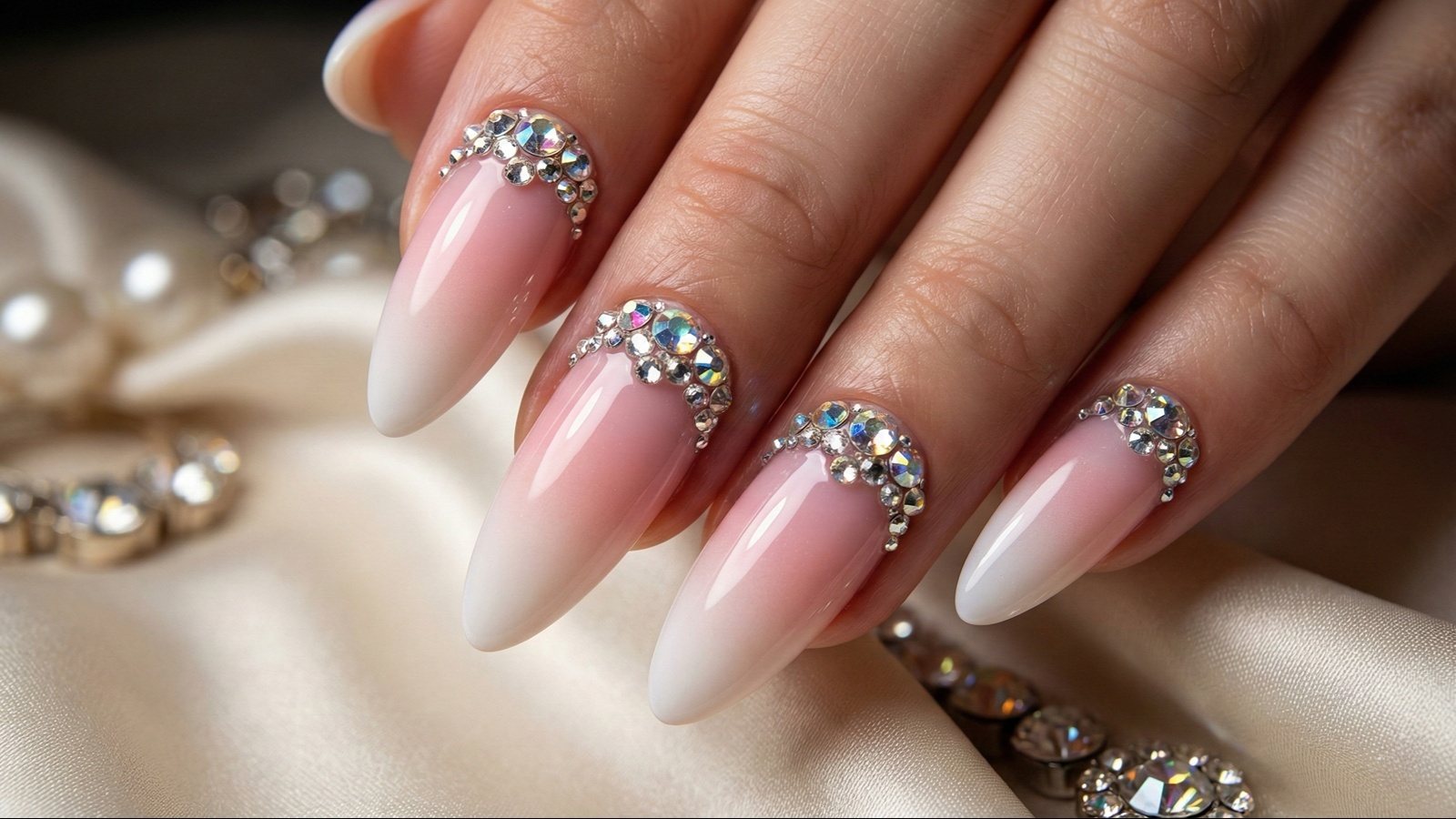 ناخن با نگین و سنگ