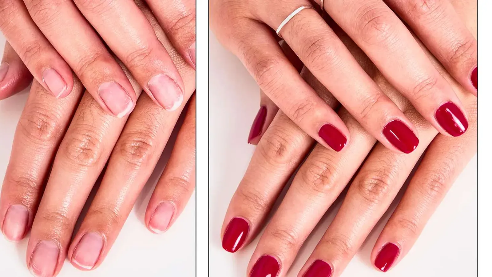 قبل و بعد لمینت ناخن